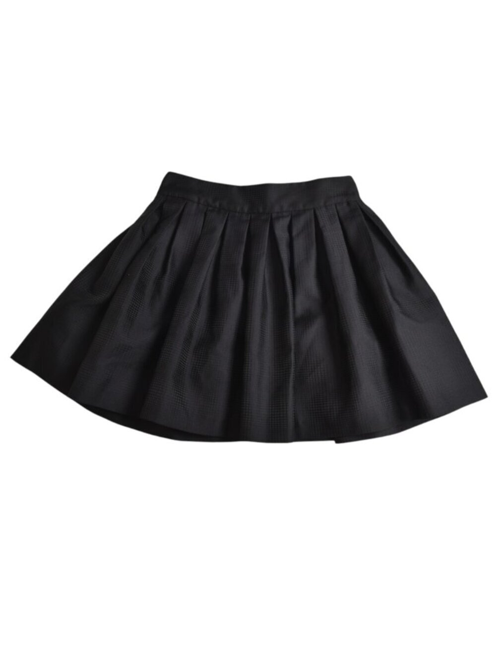 Alice + Olivia Black Pleated Box Mini Skirt Size Small